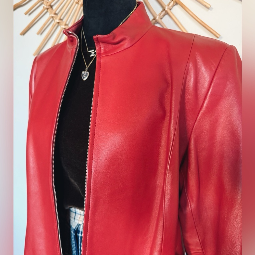 Pendleton Red Leather Women's Jacket - image 3